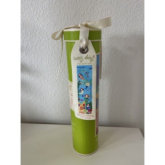 Oopsy Daisy Mermaid Canvas Growth Chart Wall Hanging - Picture 10 of 13